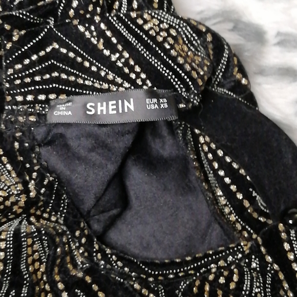 Shein Ornamental Glittery Shirt - Picture 3 of 3